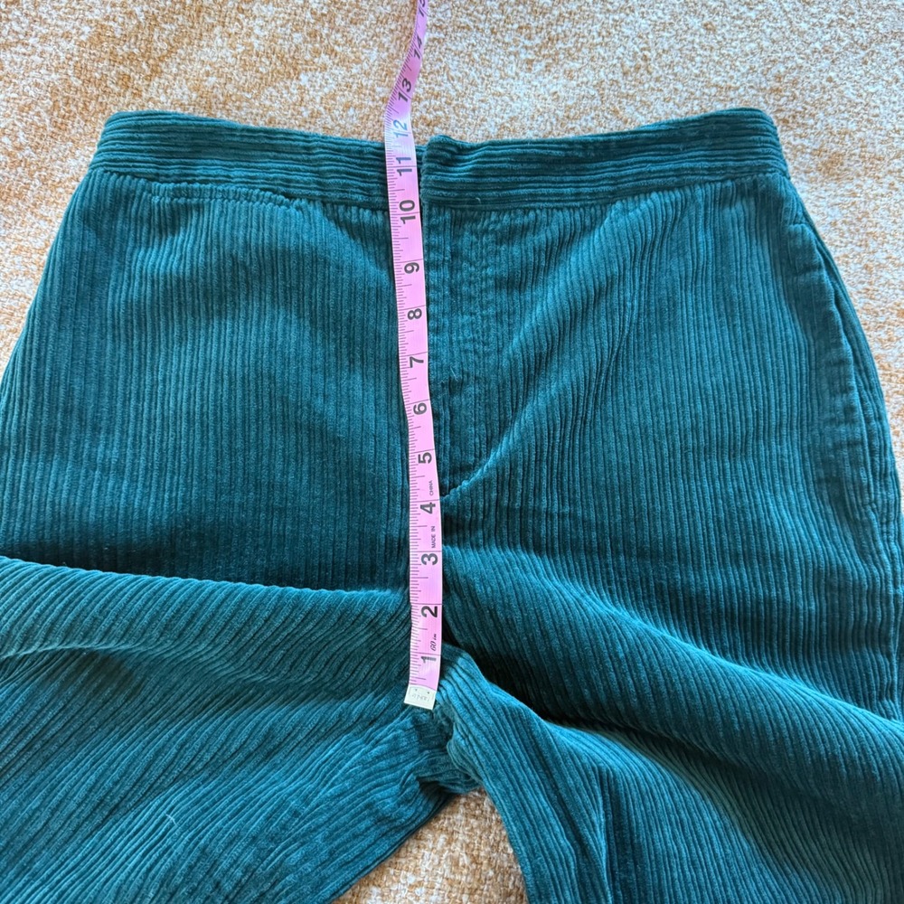 Anthropologie Pilcro Green Corduroy Wide Leg High Rise Pants 28 - Picture 7 of 8